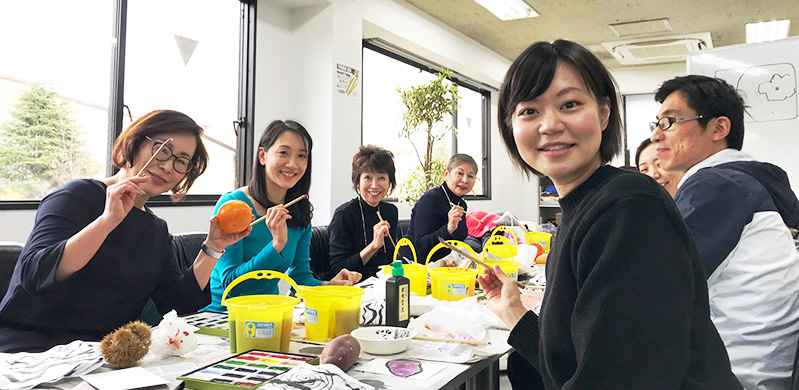 絵手紙教室の様子